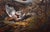 Oil on canvas by a German Painter whose signature is on canvas but is not readable. Beautiful example of hunting scene....