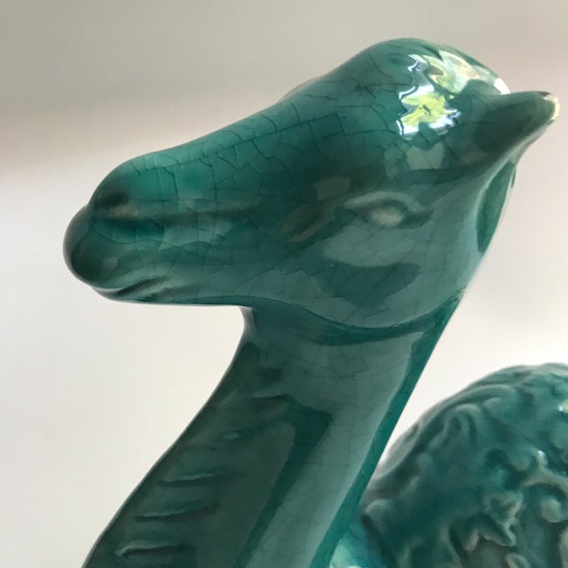 Vintage Chinese Turquoise Crackle-Glaze Tang-Style Camel Sculpture For Sale - Image 10 of 13