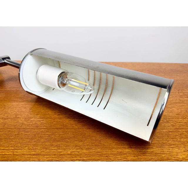 1960’s Mid Century Modern Greta Von Nessen Two-Arm Desk Lamp in Brushed Steel For Sale - Image 11 of 12