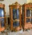 French French Louis XV Curved Display Cabinet With Hand-Painted Interior, Gold Leaf & Carved Wood Frame For Sale - Image 3 of 3