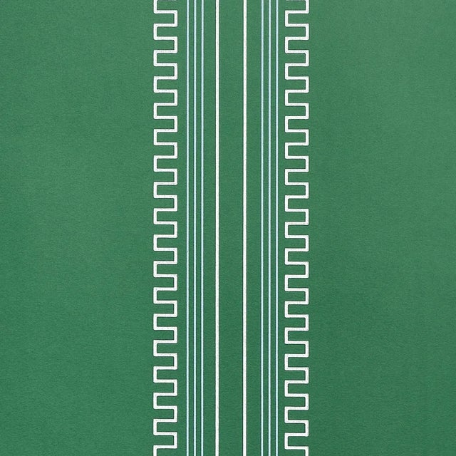 Not Yet Made - Made To Order Sample - Schumacher X Mary McDonald Greco Stripe Wallpaper in Green For Sale - Image 5 of 5