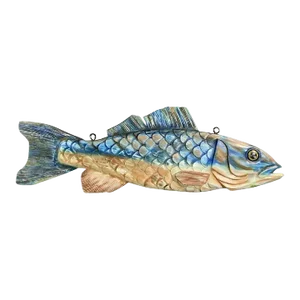 Six Foot Carved Wood Fish