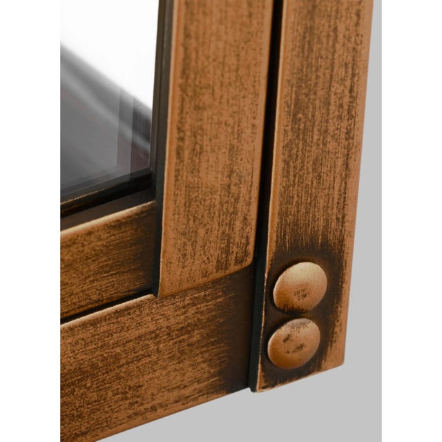 Chapman & Myers by Visual Comfort Studio Hyannis Extra Small Wall Lantern, Natural Copper For Sale - Image 4 of 5