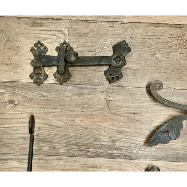 Early 19th Century Double Castle Door Hinges, Set of 11 For Sale - Image 9 of 15