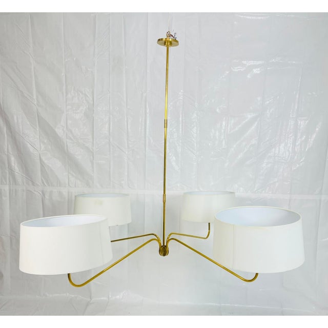 Monumental in scale and refined in execution, the “Canto Grande” Four-Arm Chandelier designed by Thomas O’Brien for Visual...