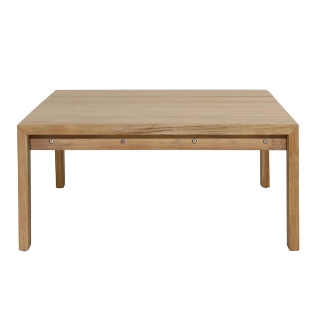 Contemporary Simple Outdoor Teak Coffee Table For Sale - Image 3 of 4
