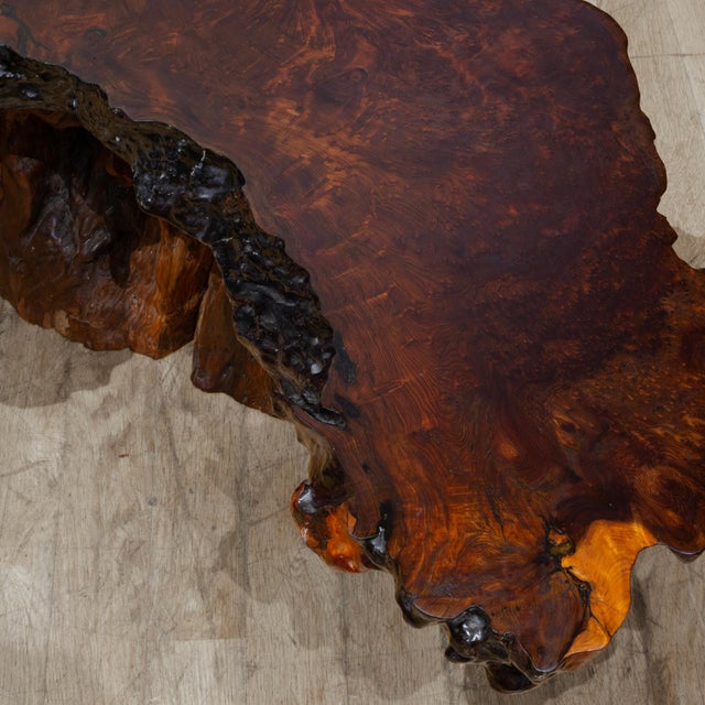 Vintage California Redwood Burl Coffee Table c.1960 For Sale - Image 10 of 11