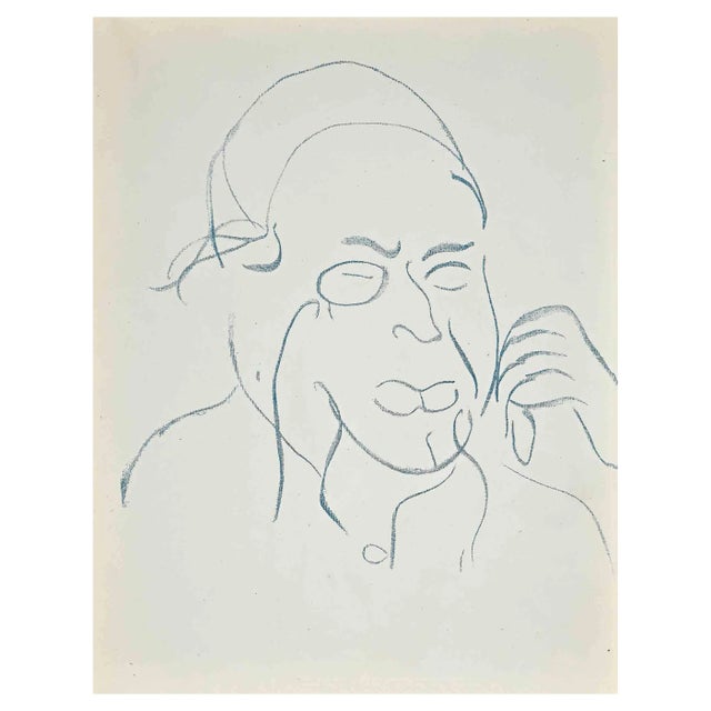 Raoul Dufy, Study for Self-Portrait, Original Lithograph, 1930s For Sale