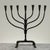 Mid-Century French Brutalist Hand-Forged Iron Seven-Light Candelabrum For Sale - Image 9 of 18