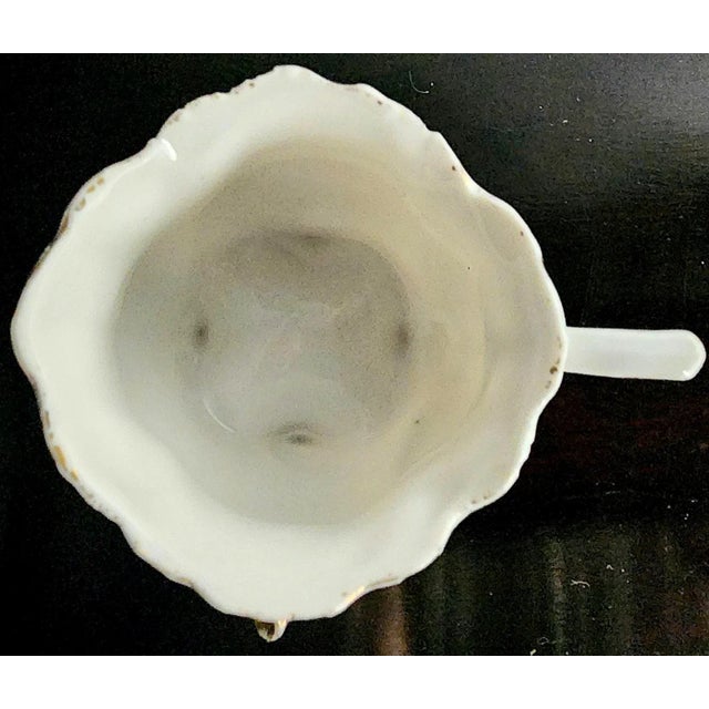 Antique Hand-Painted Gold Gilt Small Handled Creamer Hand Painted Gold Gilt Trim Maker Mark on Bottom: 23 Excellent...