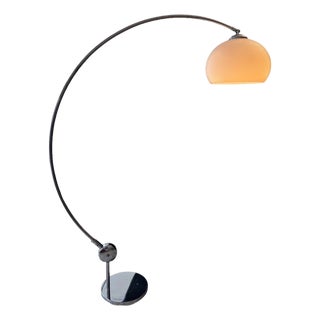 Mid-Century Italian Adjustable Arc Lamp by Goffredo Reggiani for Reggiani with Shade fro Guzzini, 1970 For Sale