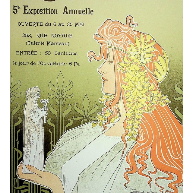 Henri PRIVAT-LIVEMONT, Muse, 1897, Lithograph For Sale - Image 5 of 6