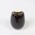 This is a small Japanese ceremonial container glazed in a brown and white glaze that almost looks like coffee with a milk!...