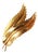 Vintage 18 Karat Gold Feather Brooch with Twin Texture For Sale