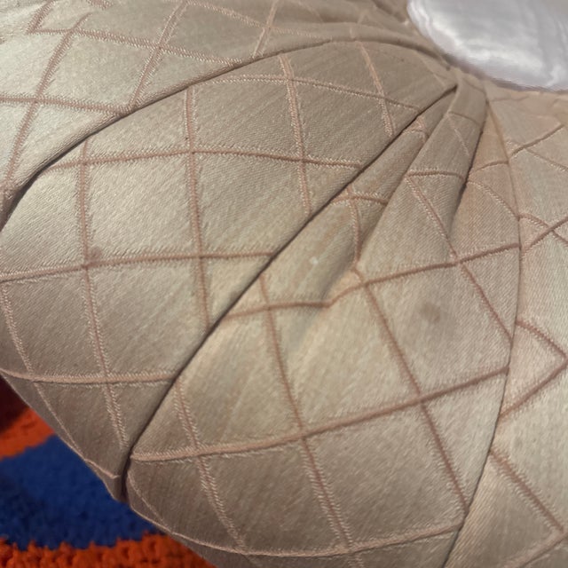 Contemporary MacKenzie-Childs Whimsical Tufted Silk & Cotton Tuffet Ottoman For Sale - Image 10 of 11