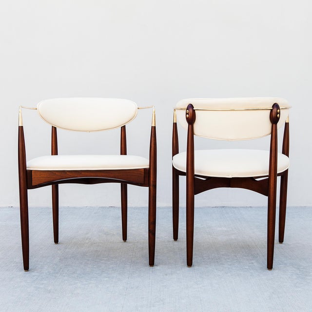 Restored “Viscount” Chairs by Dan Johnson for Selig, Denmark 1950s - Set of 4 For Sale - Image 10 of 18