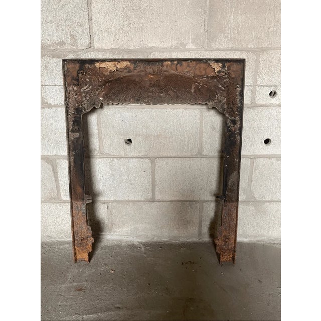 Late 19th Century Antique Neoclassical Style Shell Fan Foliate Motif Fireplace Insert For Sale - Image 5 of 5