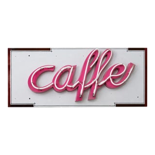 Premium Vintage "Caffe" Neon Sign For Sale