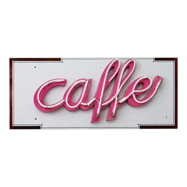 Premium Vintage "Caffe" Neon Sign For Sale