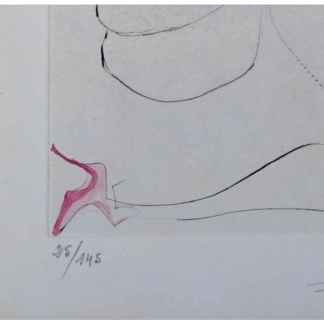 Dali La Venus Aux Fourrures Woman With Crutch H Sig Dali Archives Certified For Sale - Image 4 of 5