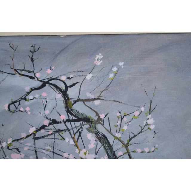 French School of the 20th Century “Yerres in Spring” Painting on Paper For Sale - Image 10 of 12