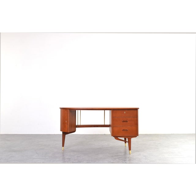 Mid-Century Modern Mid-Century Modern Organic Teak Desk from Sola Møbler, 1960s For Sale - Image 3 of 17