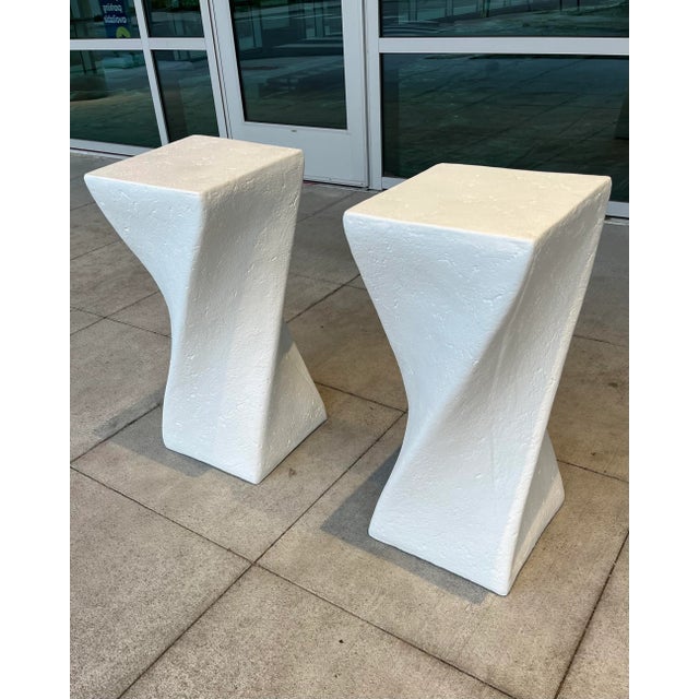 Postmodern Plaster Pedestal Console Sofa Table in Sirmos For Sale - Image 11 of 13