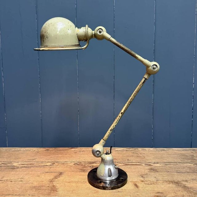 Beige Two-Arm Jielde Table Lamp, 1950s For Sale - Image 4 of 18