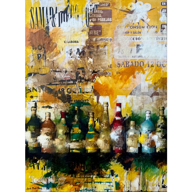 Jordi Prat Pons, Large Spanish Pop Art Catalan Mixed Media Collage Painting Jordi Prat Pons, 1995-2002 For Sale