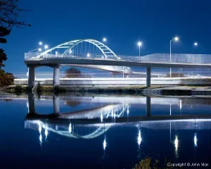 Contemporary Night Photograph "Overpass 1" by John Vias