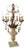 Gold & Distressed White Wood Candelabra For Sale
