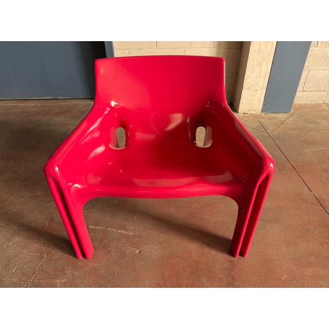 Red Model Vicario Chair by Vico Magistretti for Artemide, 1970s For Sale - Image 3 of 9