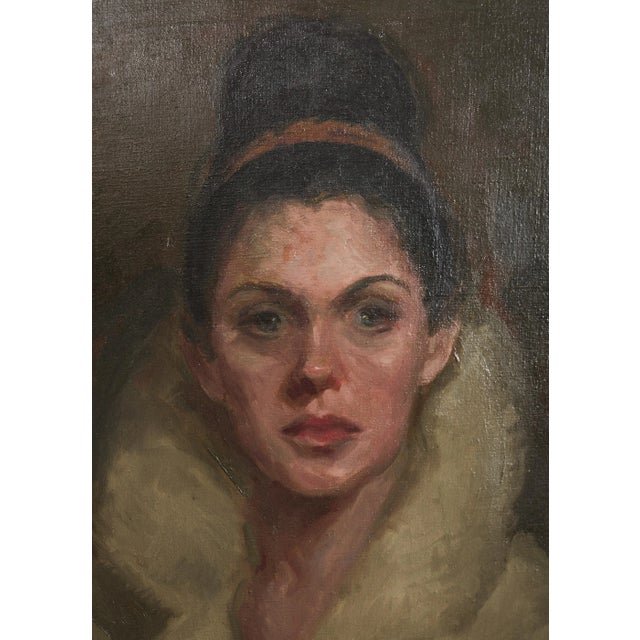 Early 20th Century Mid-Century Modern Italian School Portrait of a Lady For Sale - Image 5 of 18