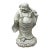 Oriental White Standing Happy Laughing Buddha Ru Yi Bat Porcelain Figure For Sale