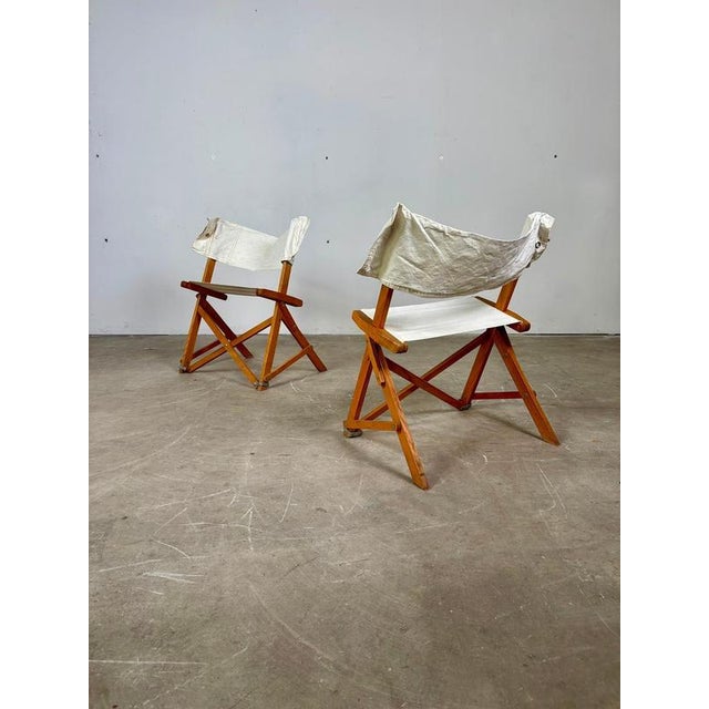 Gavina Praia Folding Chairs by Pier Giacomo Castiglioni for Gavina, 1960s, Set of 2 For Sale - Image 4 of 9