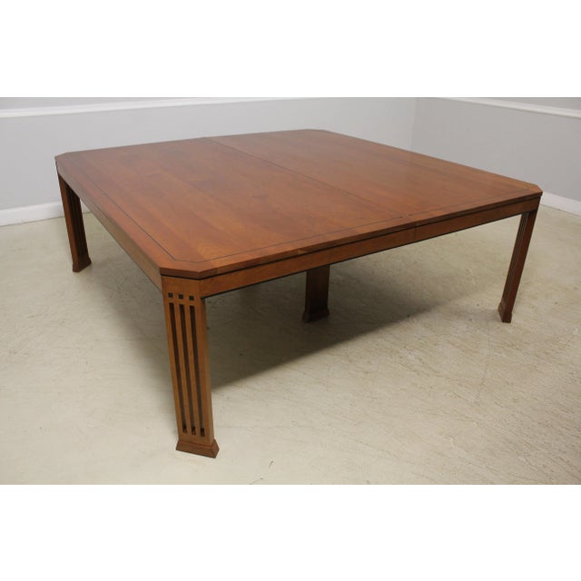 Stickley Stickley Large Square 2 Part Dining Room Table For Sale - Image 4 of 13