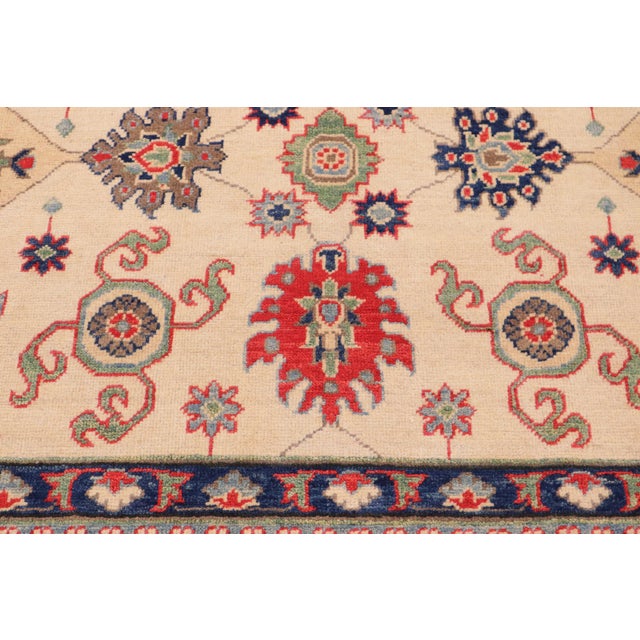 1990s Southwestern Kazak Beige/Red Wool Rug - 9'2''x12'1'' For Sale - Image 5 of 10