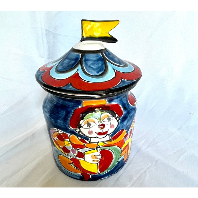 1980s La Musa Hand Painted Italian Cookie Jar for Saks Fifth Avenue For Sale - Image 4 of 11
