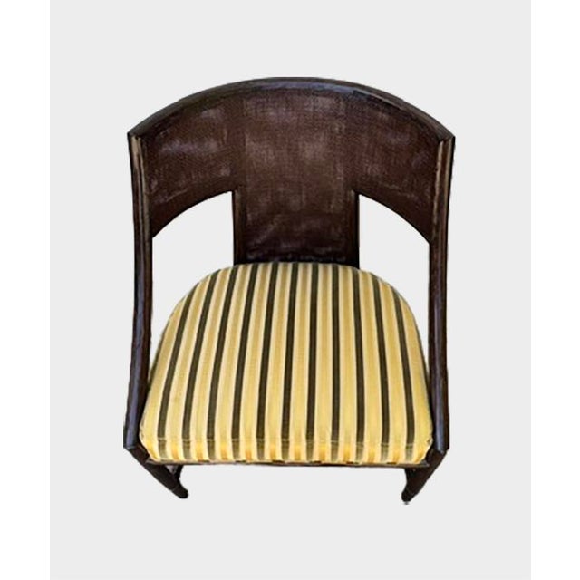 2000 - 2009 Pair of Barbara Barry Classic Curved Arm Chairs From McGuire For Sale - Image 5 of 7
