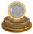 Modern Gilt Encrusted Glass Plates, 12 For Sale