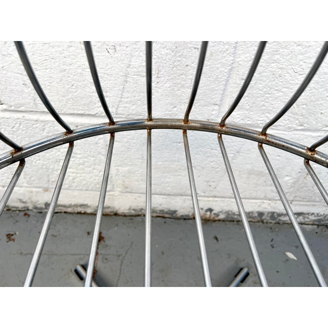 Chrome Mid-Century Modern Swedish Swivel Egg Chair in Chrome by Arne Dahlén For Sale - Image 8 of 9