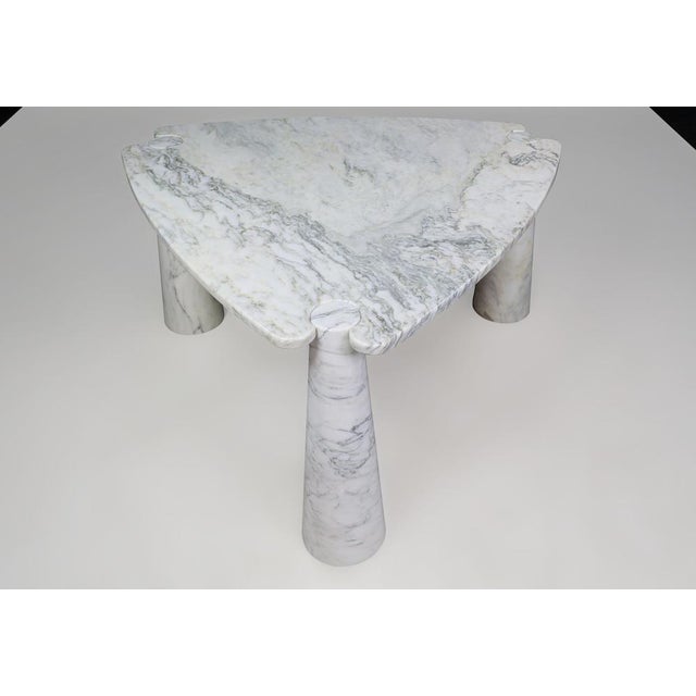 Eros Triangle Center Table in White Carrara Marble by Angelo Mangiarotti for Skipper, 1970s For Sale - Image 18 of 18