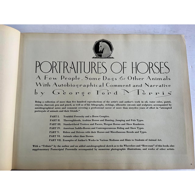 1952 Portraitures of Horses, a Few People, Some Dogs Morris, George Ford Fordacre Studios, NJ Book For Sale - Image 4 of 10