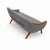 Adrian Pearsall Sofa with Walnut Arms (model 1810-S) Adrian Pearsall's sofas tend to be quite long, but this one (model...