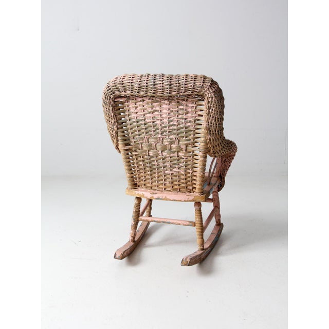 Antique Victorian Children's Wicker Rocking Chair Chairish
