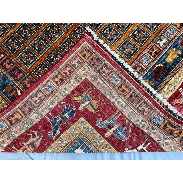 Hand-Knotted Afghan Sultanabad Chobi Wool Area Rug - 8'11" X 12'0" For Sale - Image 12 of 13