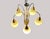 Mid-Century Modern Brass and Opaline Glass 5-Light Chandelier from Honsel Leuchten, Germany, 1970s For Sale - Image 3 of 18