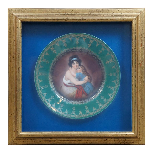 Antique Hutschenreuther Royal Vienna Porcelain Portrait Plate Le Brun Beehive For Sale