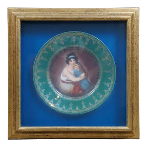 Antique Hutschenreuther Royal Vienna Porcelain Portrait Plate Le Brun Beehive