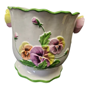Charming Vintage Italian Pottery Cachepot